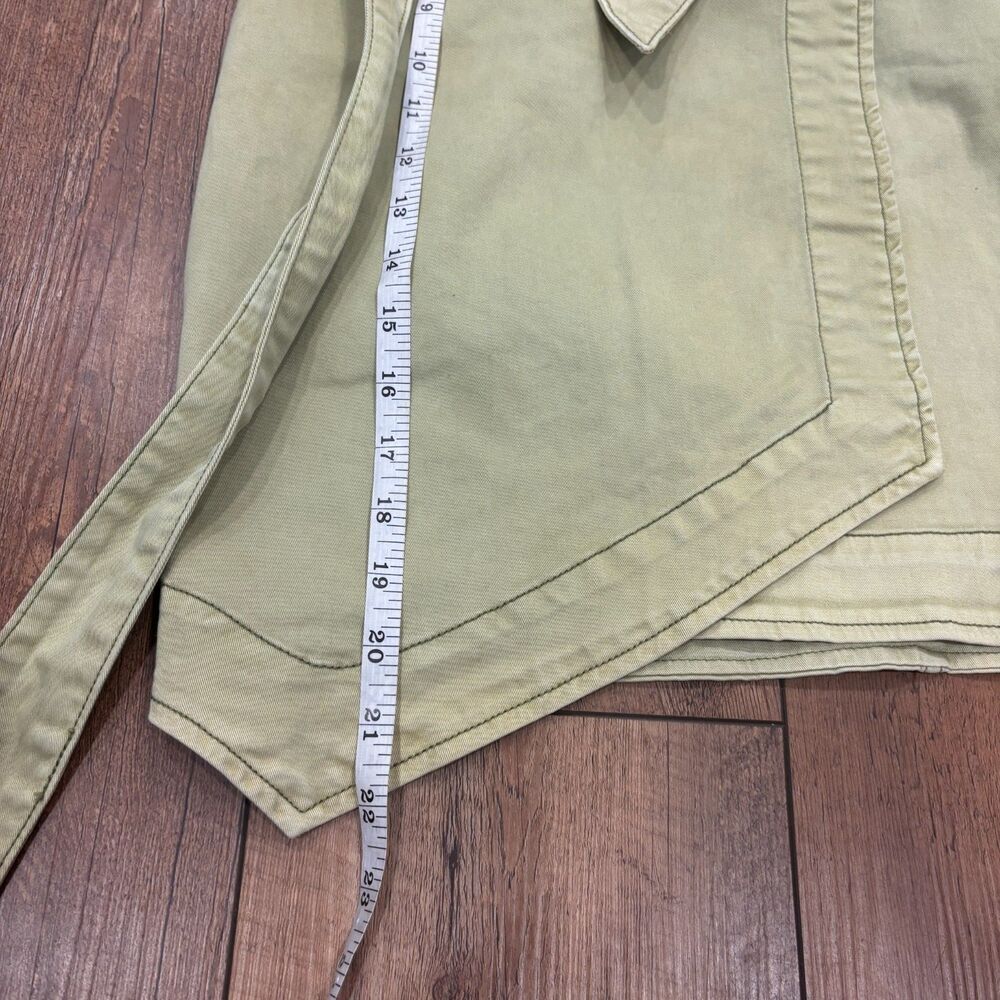 Anthropologie Pilcro And The Letterpress Wrap Green Khaki Chino Skirt Size 2 - Picture 7 of 7